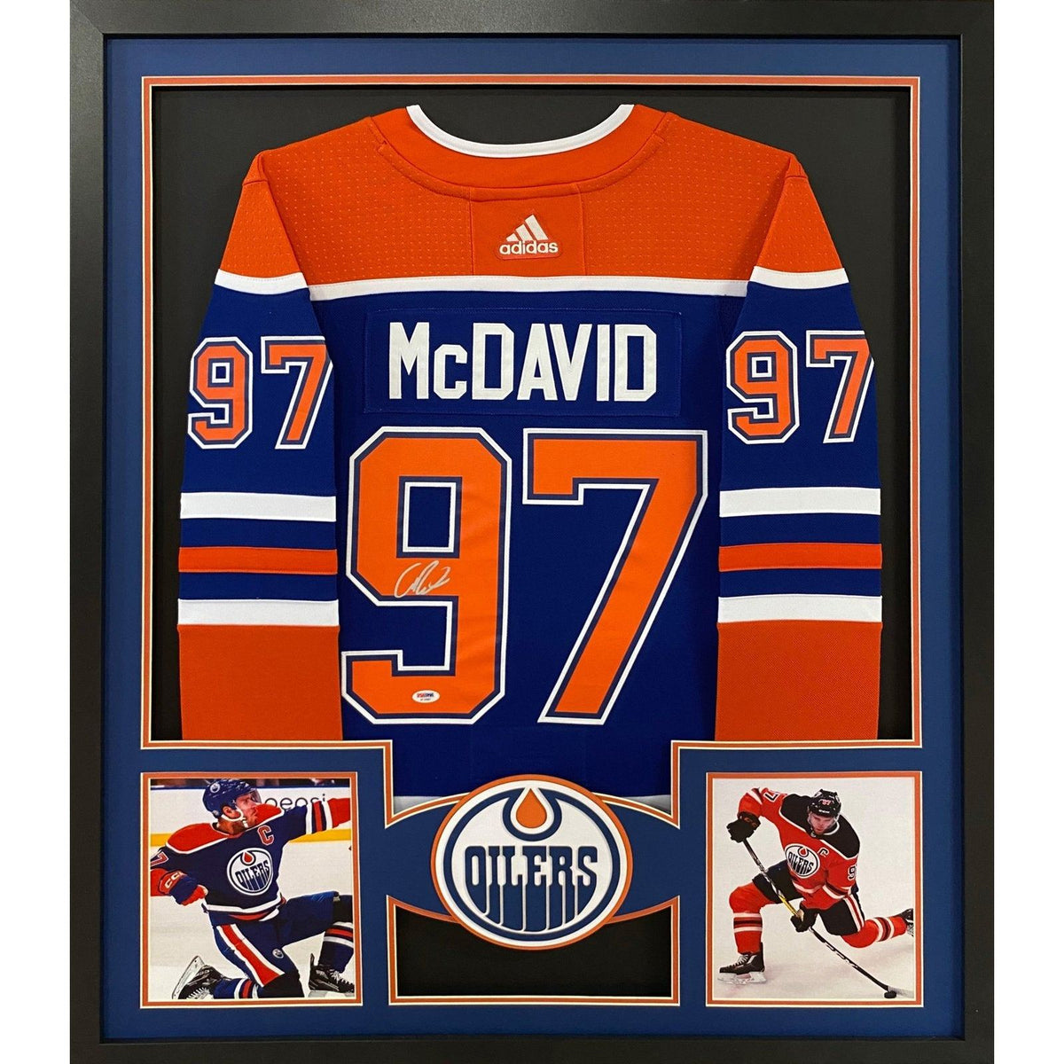 Connor McDavid Framed Jersey PSA/DNA Autographed Signed Edmonton Oilers