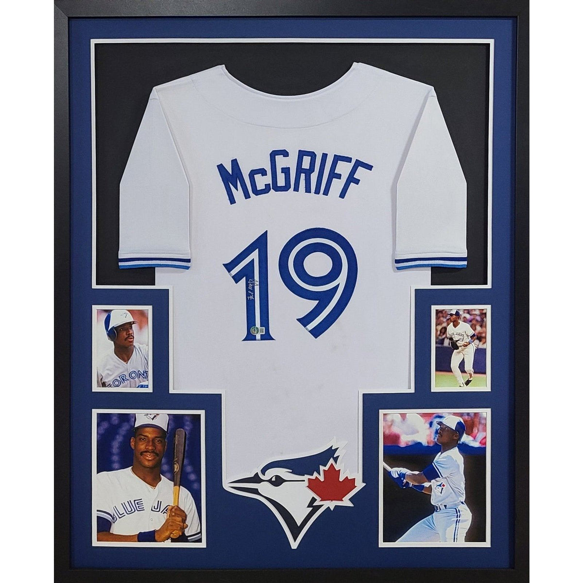 Fred McGriff Framed Signed Jersey Beckett Toronto Blue Jays Autographed