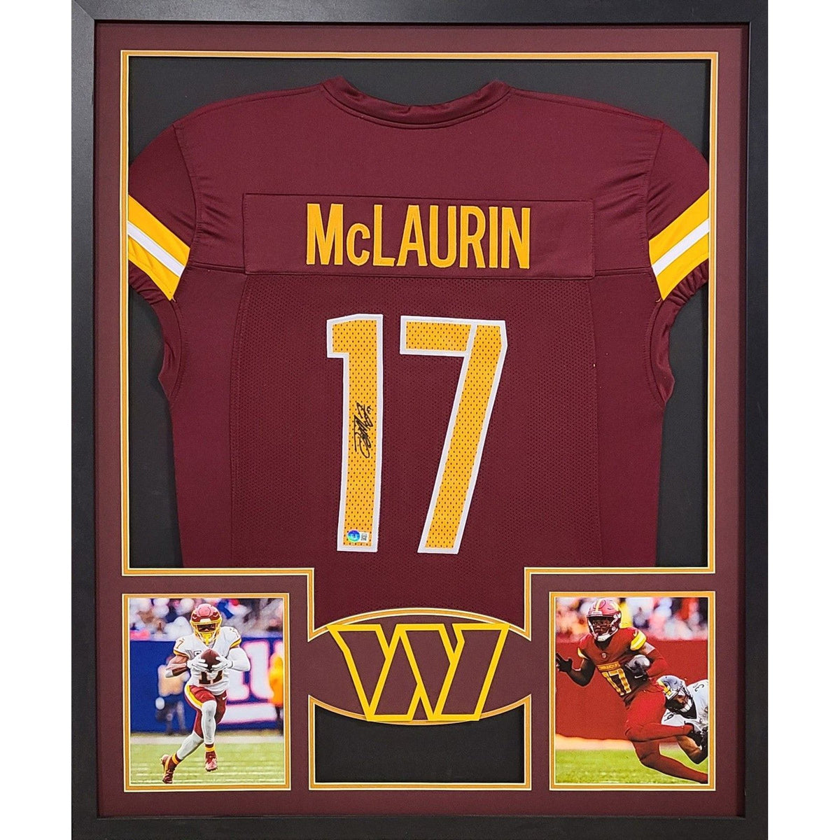 Terry McLaurin Framed Signed Jersey Beckett Autographed Commanders