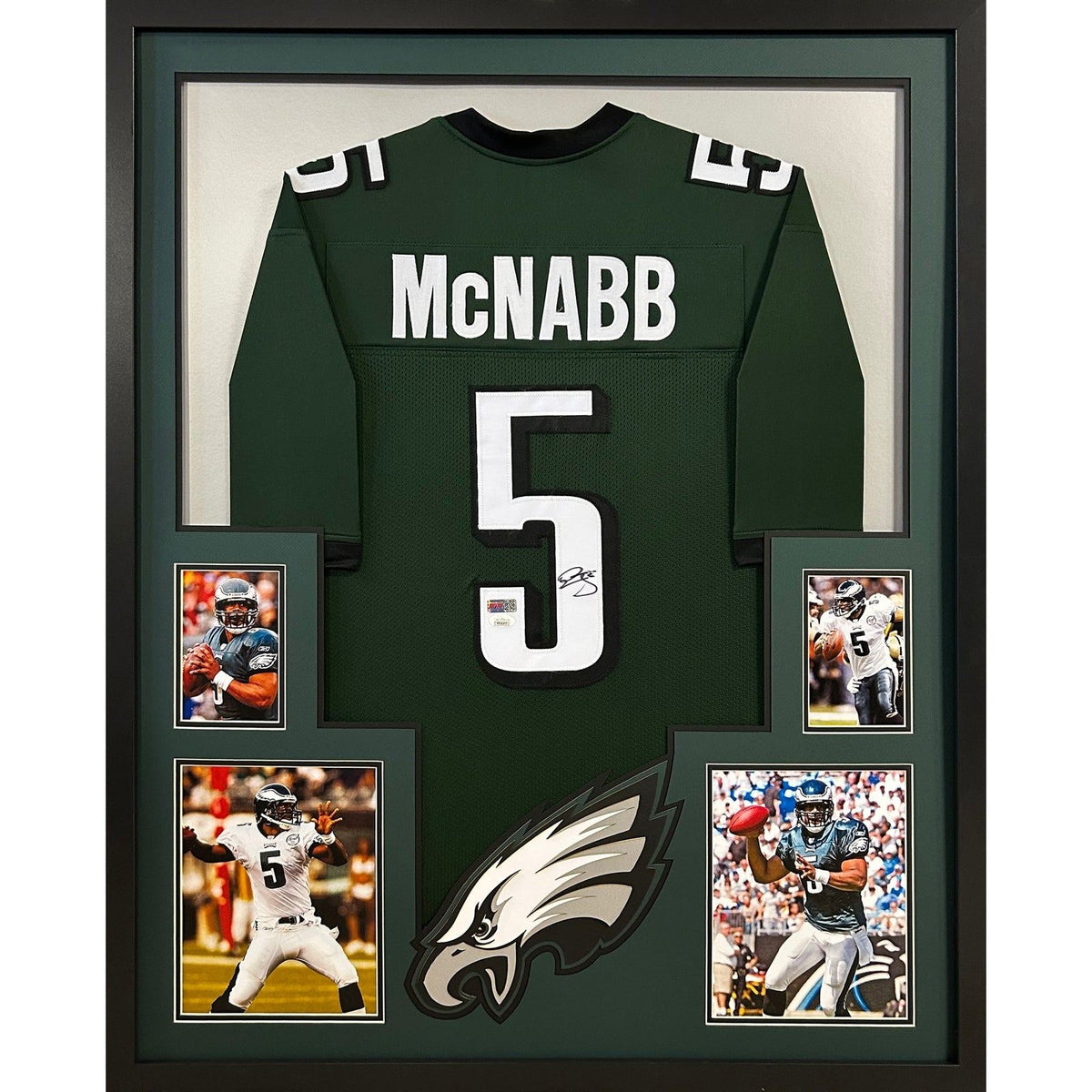 Donovan McNabb Framed Green Jersey JSA Autographed Signed Eagles
