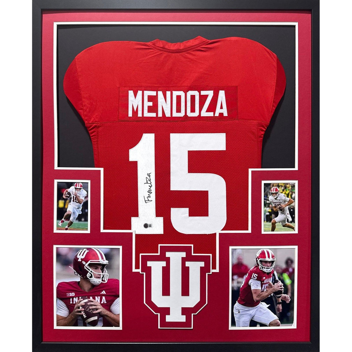 Fernando Mendoza Framed Signed Jersey JSA Autographed Signed Indiana PC