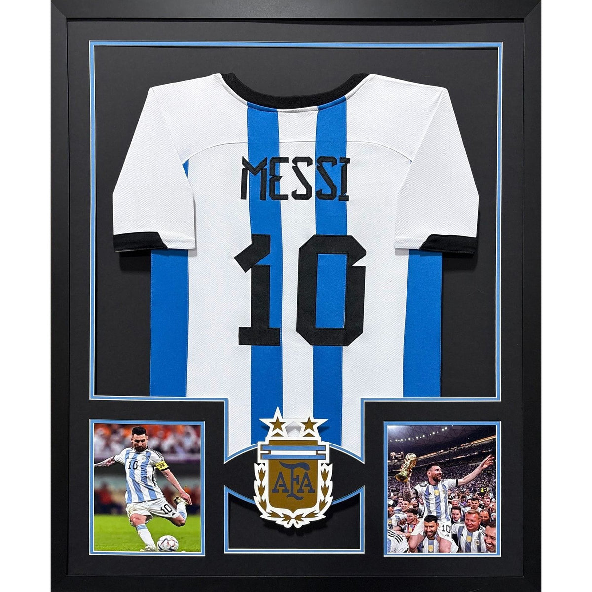 Lionel Messi UNSIGNED Framed Argentina Jersey