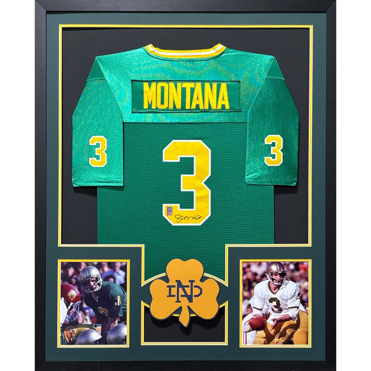 Joe Montana Framed Signed Jersey Montana COA Autographed Notre Dame