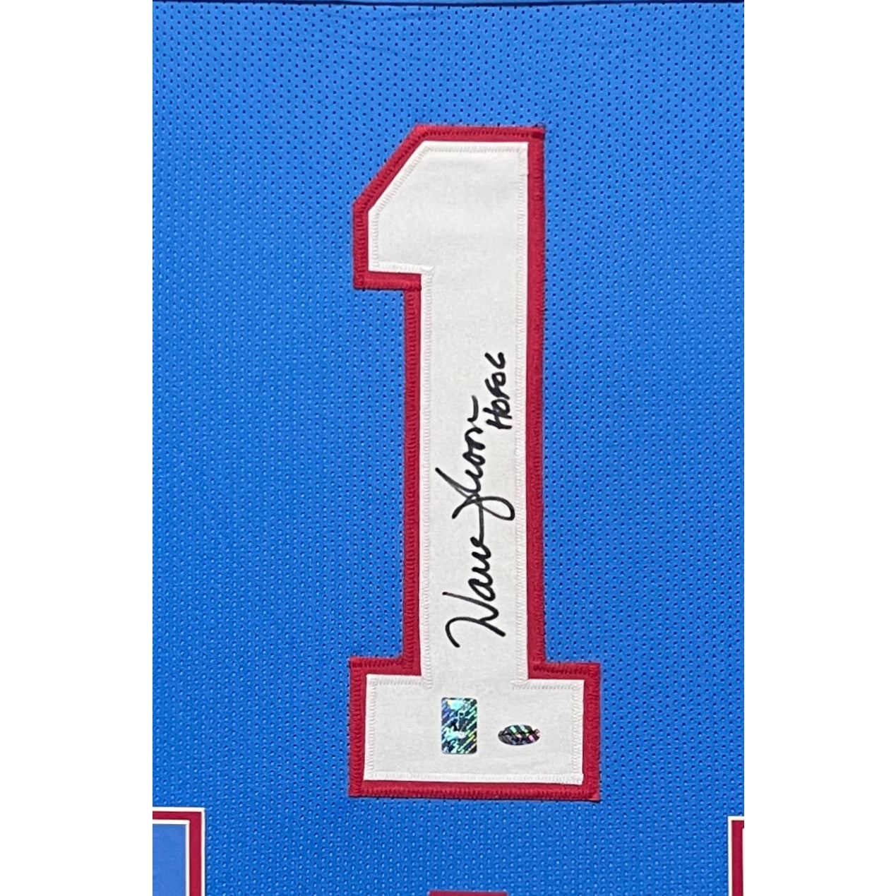 Warren Moon Framed Signed Jersey MOON COA Autographed Houston Oilers