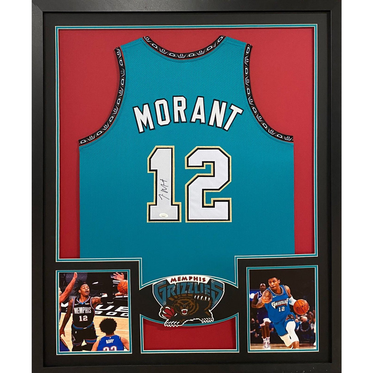 Ja Morant Framed Signed Jersey JSA Autographed Memphis Grizzlies BR