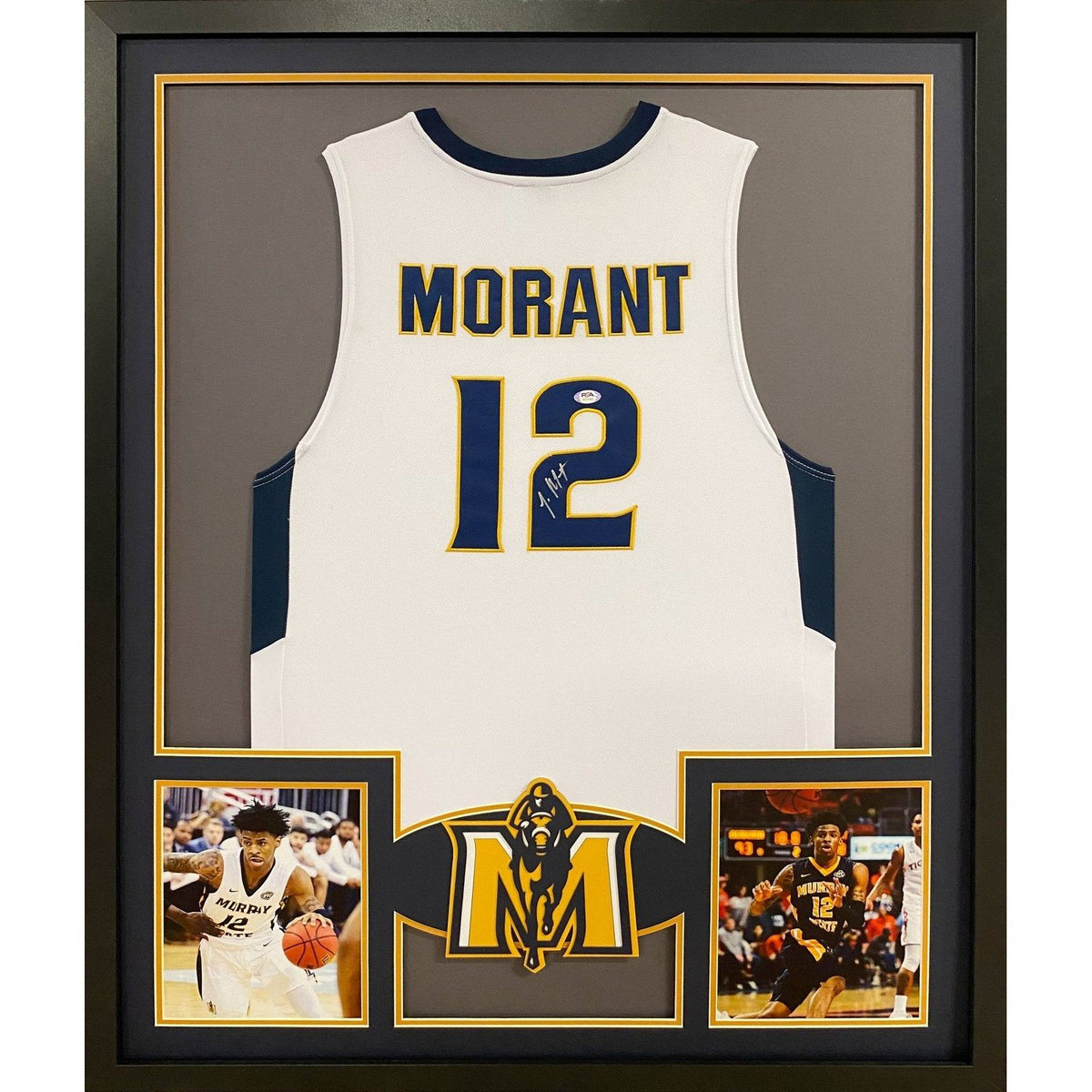 Ja Morant Framed Signed Jersey PSA/DNA Autographed Murray State Grizzlies