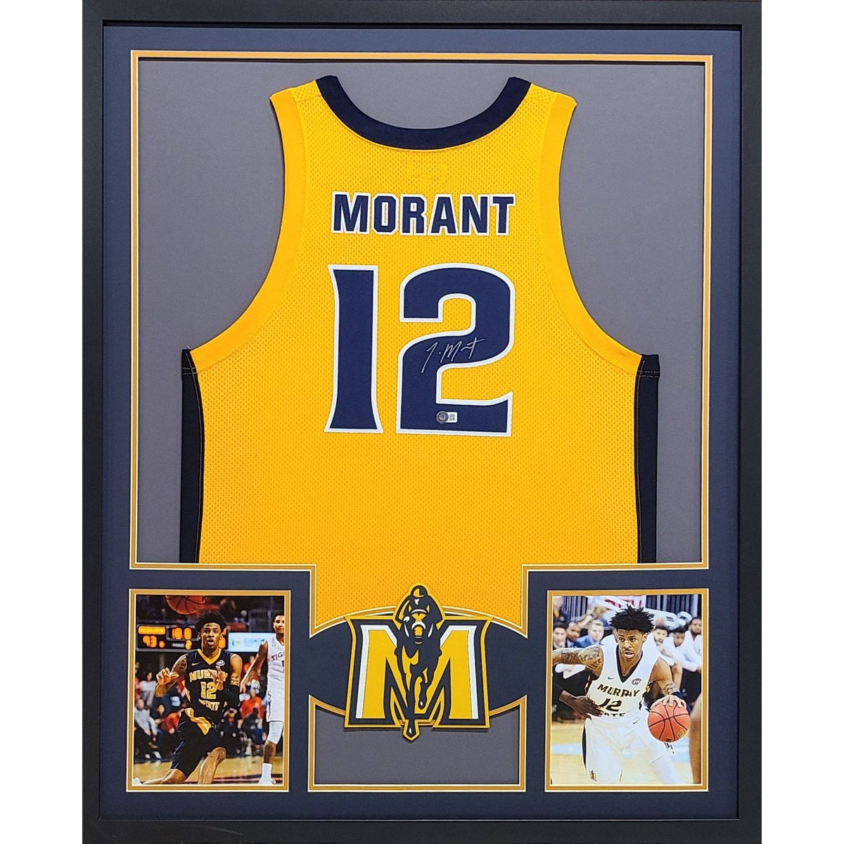 Ja Morant Framed Signed Jersey Beckett Autographed Murray State Grizzlies