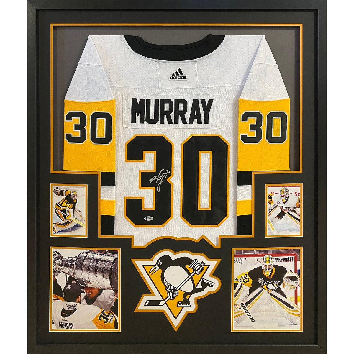 Matt Murray Framed Signed Jersey Beckett Autographed Pittsburgh Penguins