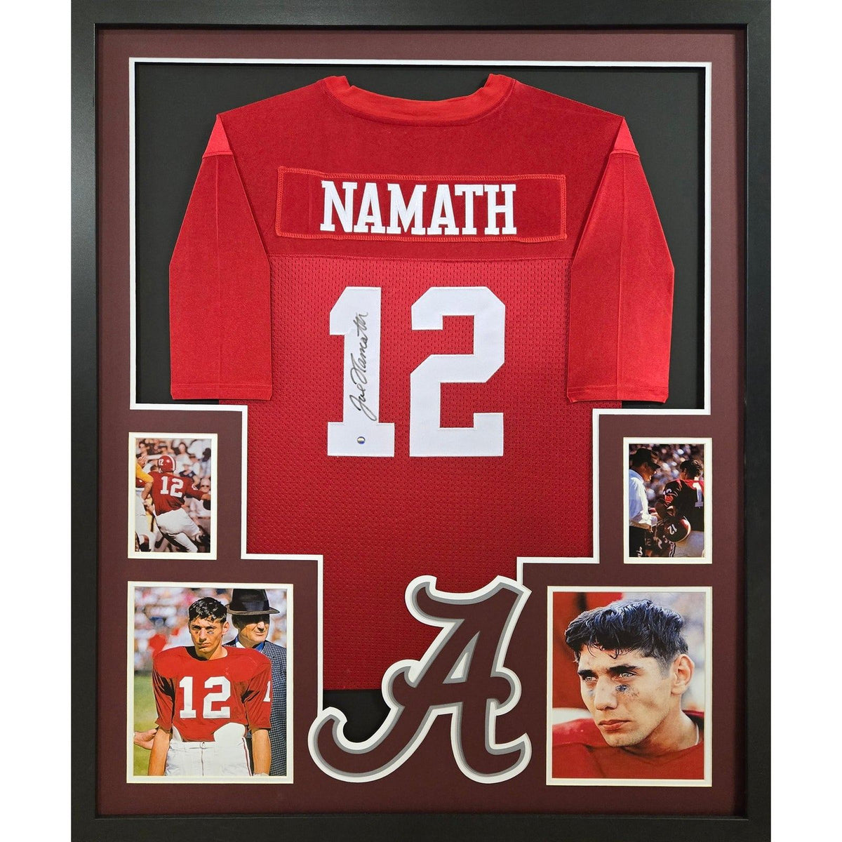 Joe Namath Signed Framed Jersey Autographed Alabama Steiner
