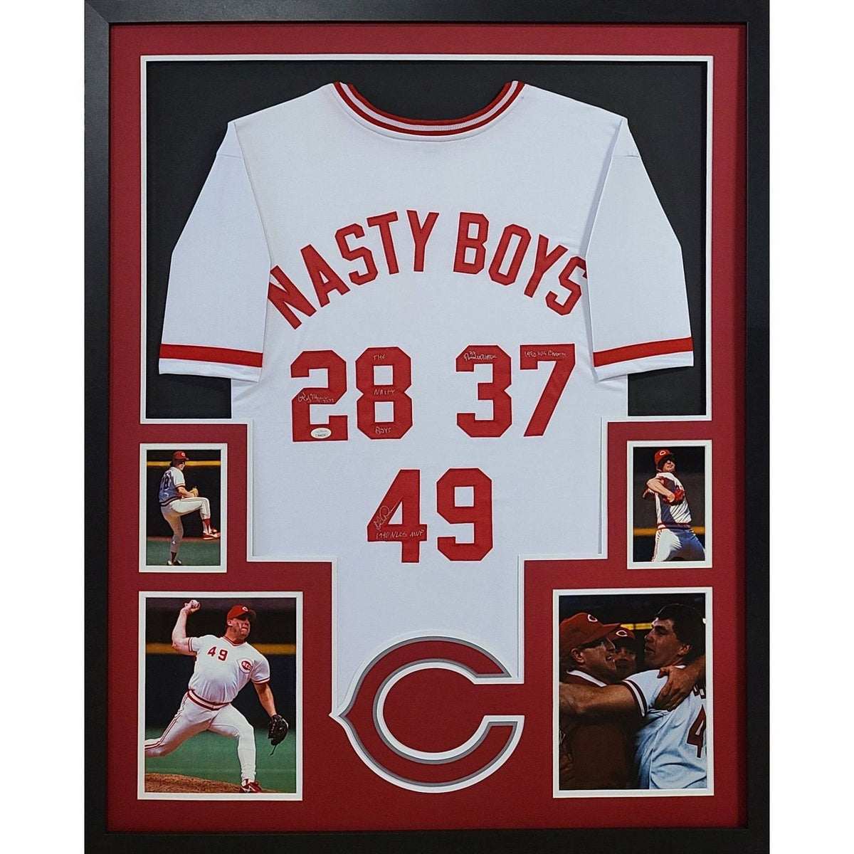 Nasty Boys Signed Framed Jersey JSA Autographed Cincinnati Reds