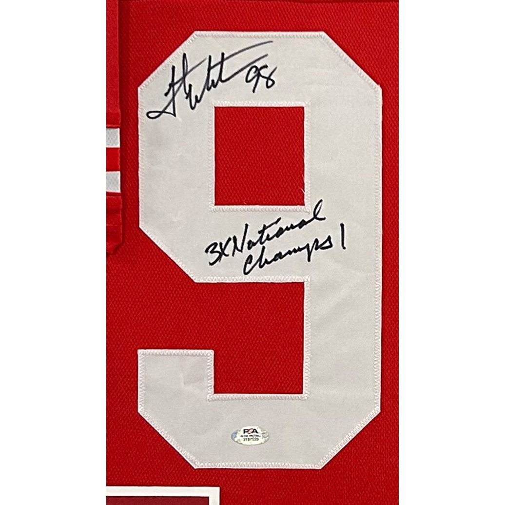 Nebraska Championship Framed Signed Jersey PSA/DNA Autographed Grant Wistrom