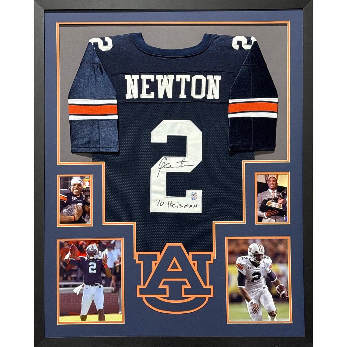Cam Newton Framed Jersey GTSM COA Autographed Signed Auburn 4P