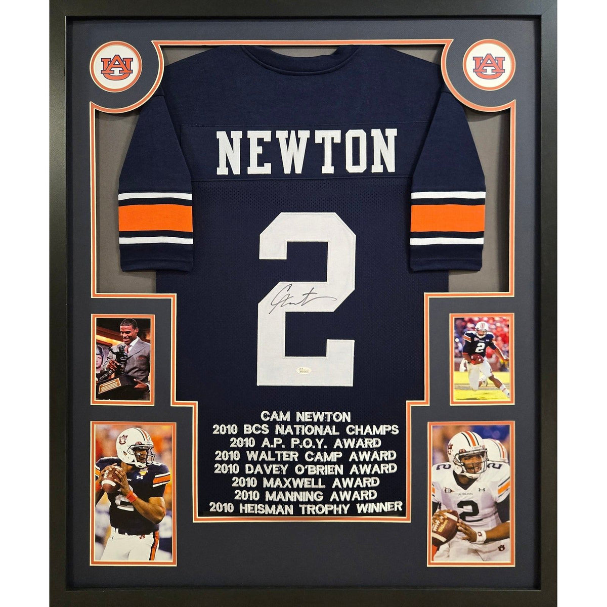 Cam Newton Framed Stat Jersey JSA COA Autographed Signed Auburn 4P