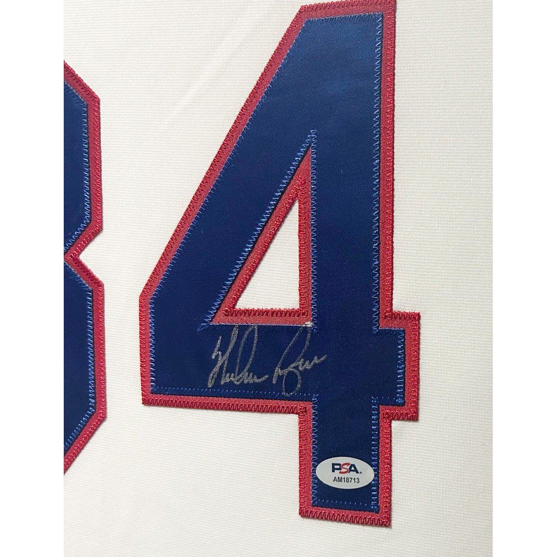 Nolan Ryan Signed Framed Jersey PSA/DNA Texas Rangers Autographed