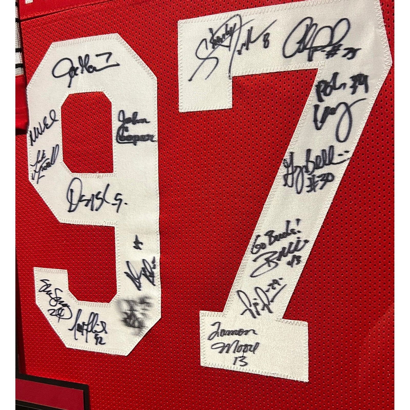 Ohio State 1997 Rose Bowl Signed Framed Jersey OSG COA Autographed OSU
