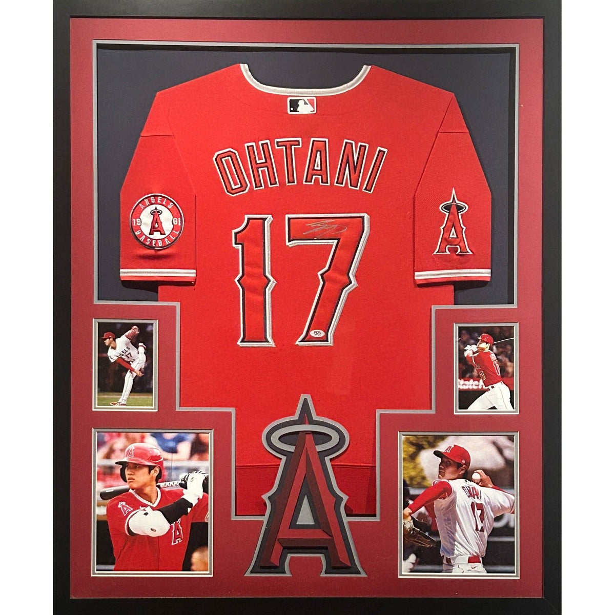 Shohei Ohtani Signed Framed Jersey PSA/DNA Autographed Los Angeles Angels 4P