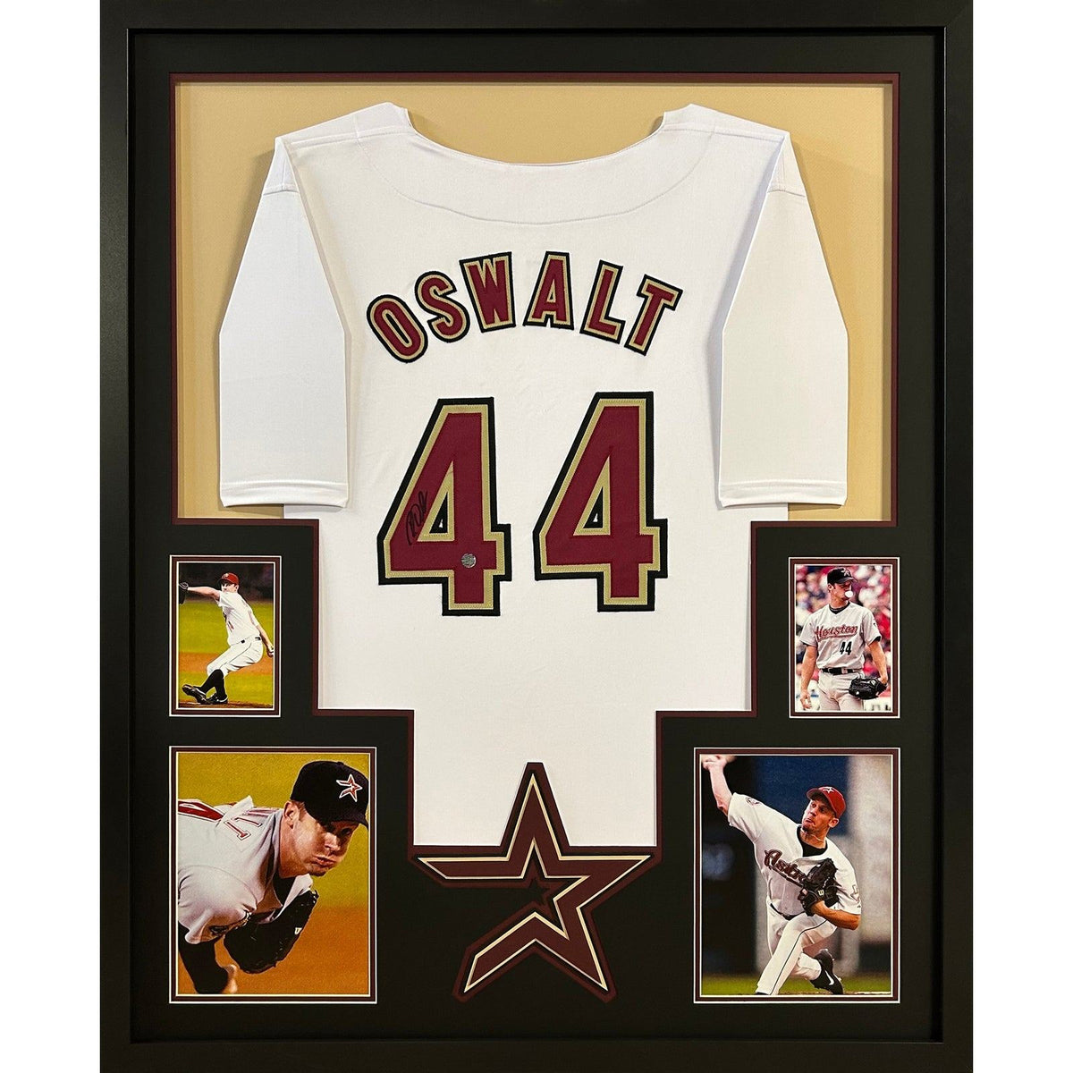 Roy Oswalt Signed Framed Jersey AWM Autographed Houston Astros Current