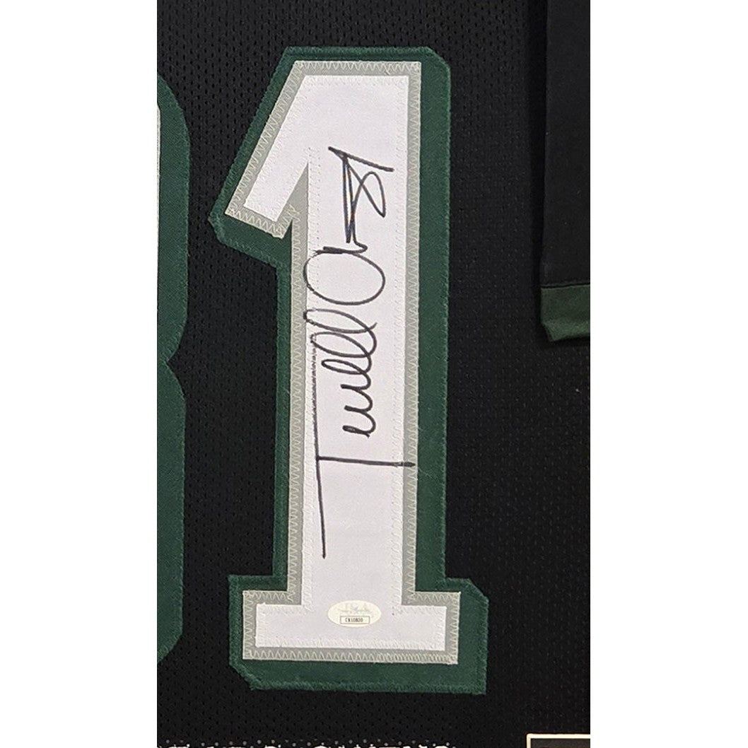 Terrell Owens Framed Signed Eagles Stat Jersey JSA Autographed