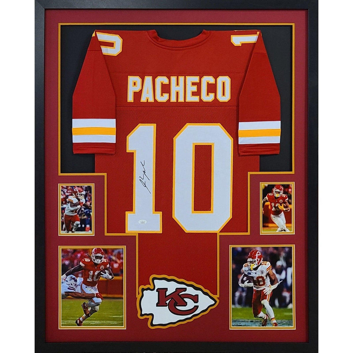 Isiah Pacheco Framed Jersey JSA COA Autographed Signed Kansas City Chiefs