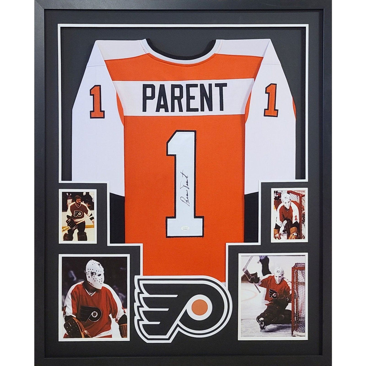 Bernie Parent Framed Signed Jersey JSA Autographed Philadelphia Flyers