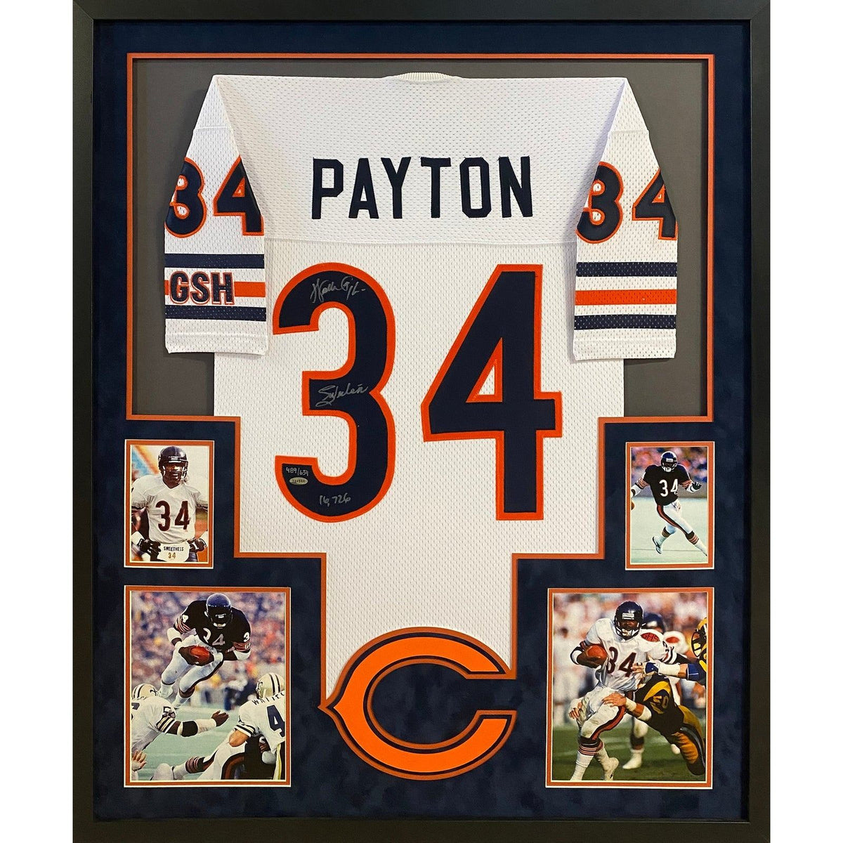 Walter Payton Framed Signed Jersey Chicago Bears Autographed Steiner COA