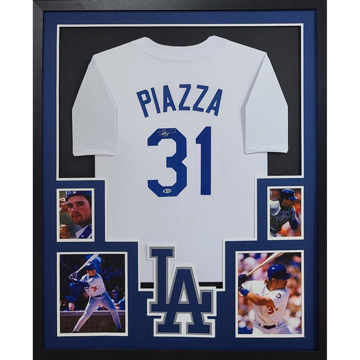 Mike Piazza Framed Signed Jersey Beckett Autographed LA Dodgers L.A.