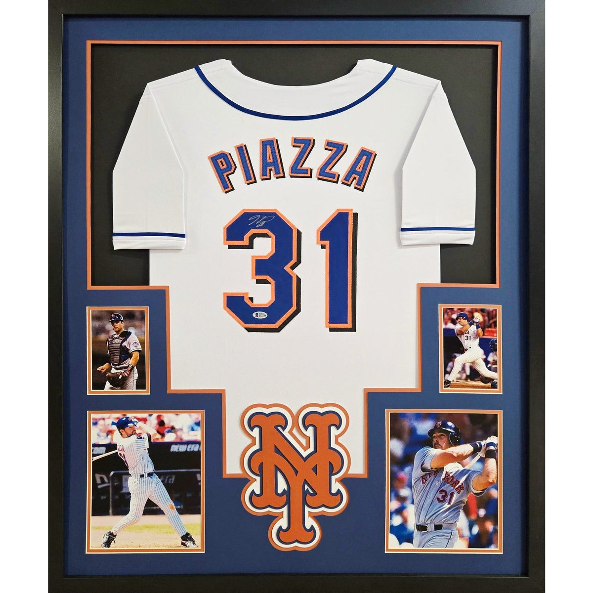 Mike Piazza Framed Signed Jersey Beckett Autographed New York Mets4P