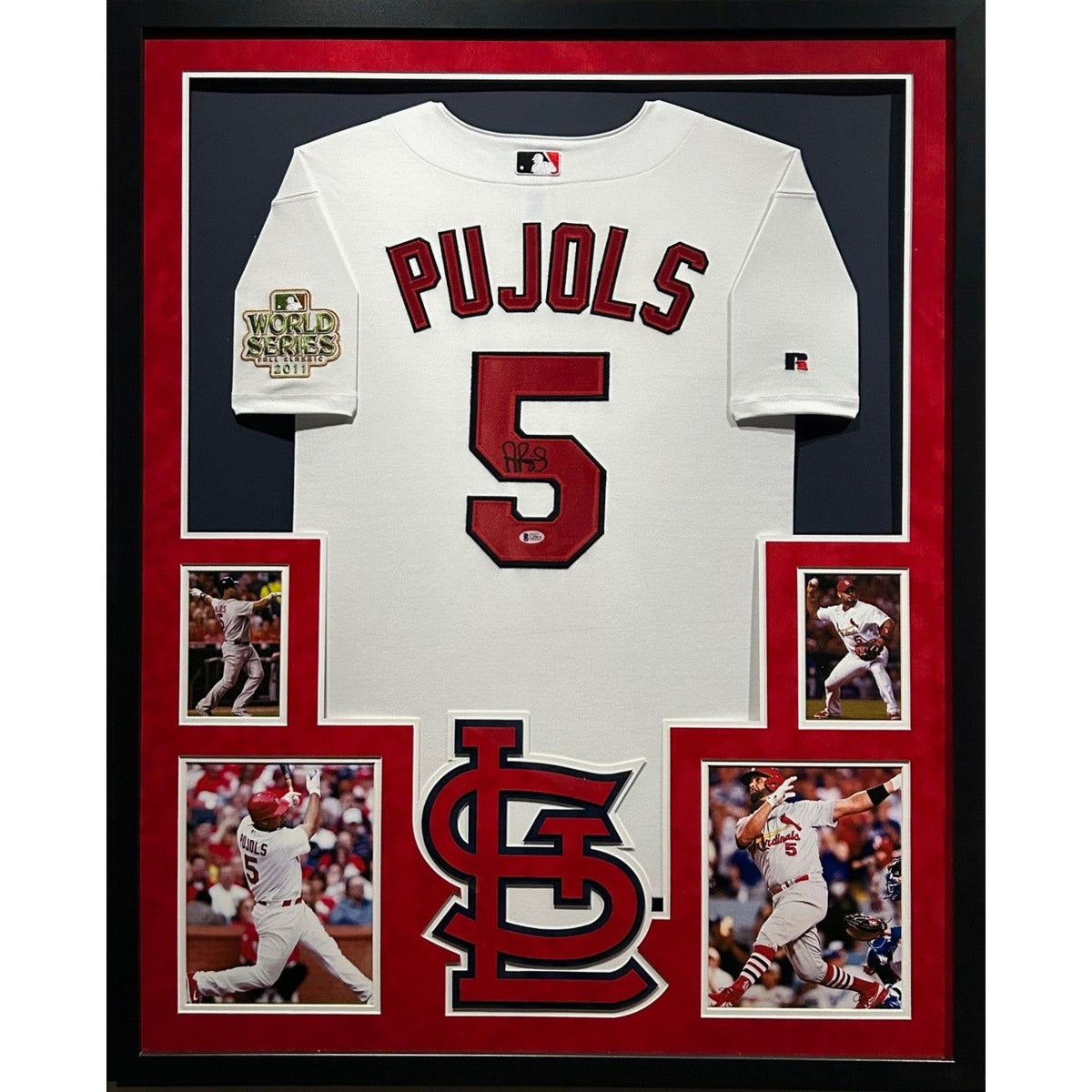 Albert Pujols Framed Signed St. Louis Cardinals Jersey Beckett Autographed