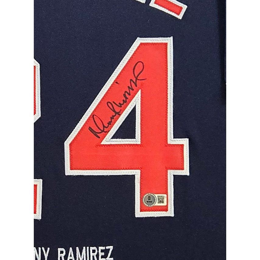 Manny Ramirez Framed Signed Jersey Beckett Autographed Cleveland Indians