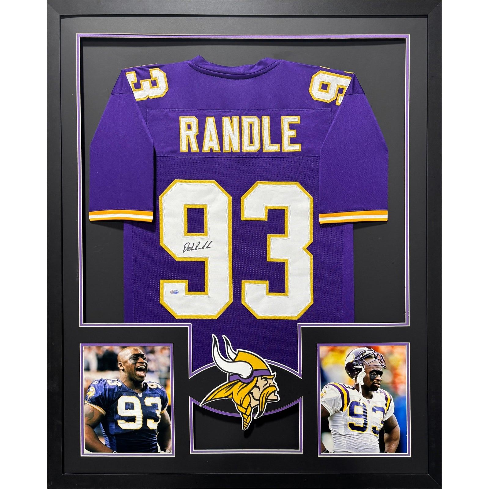 John Randle Signed Framed Purple Jersey Schwartz Autographed Vikings