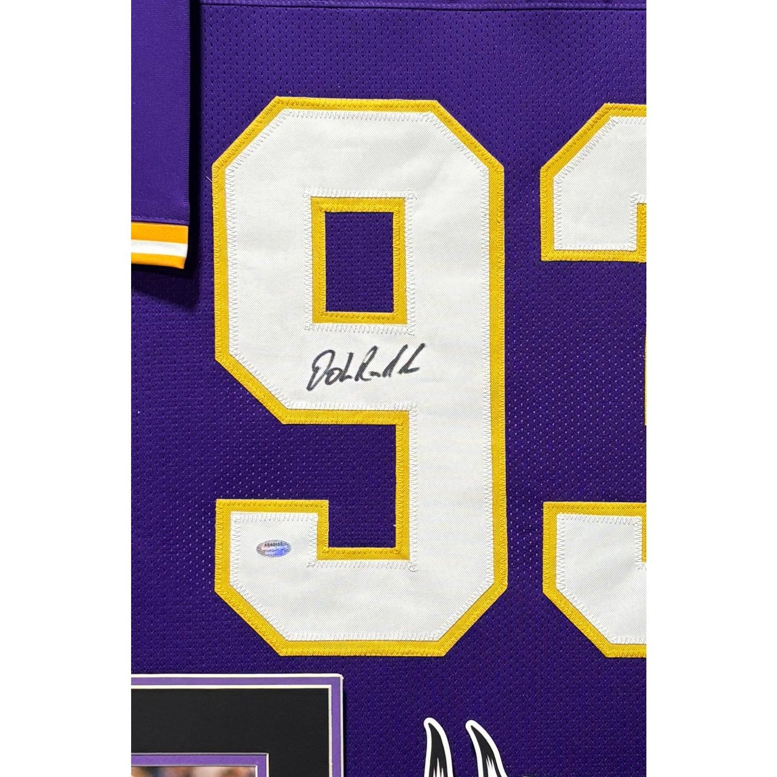 John Randle Signed Framed Purple Jersey Schwartz Autographed Vikings