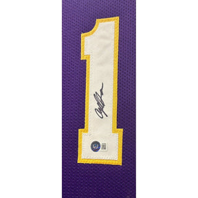 Angel Reese Framed Signed Jersey Beckett Autographed LSU Tigers