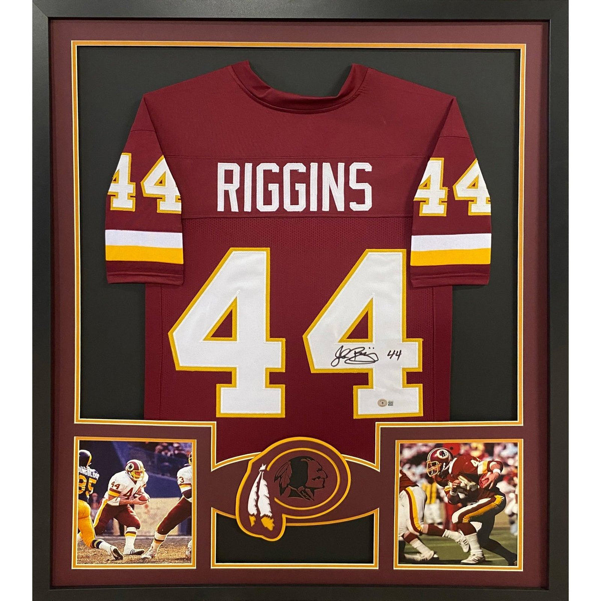 John Riggins Framed Jersey Beckett Autographed Signed Washington Commanders
