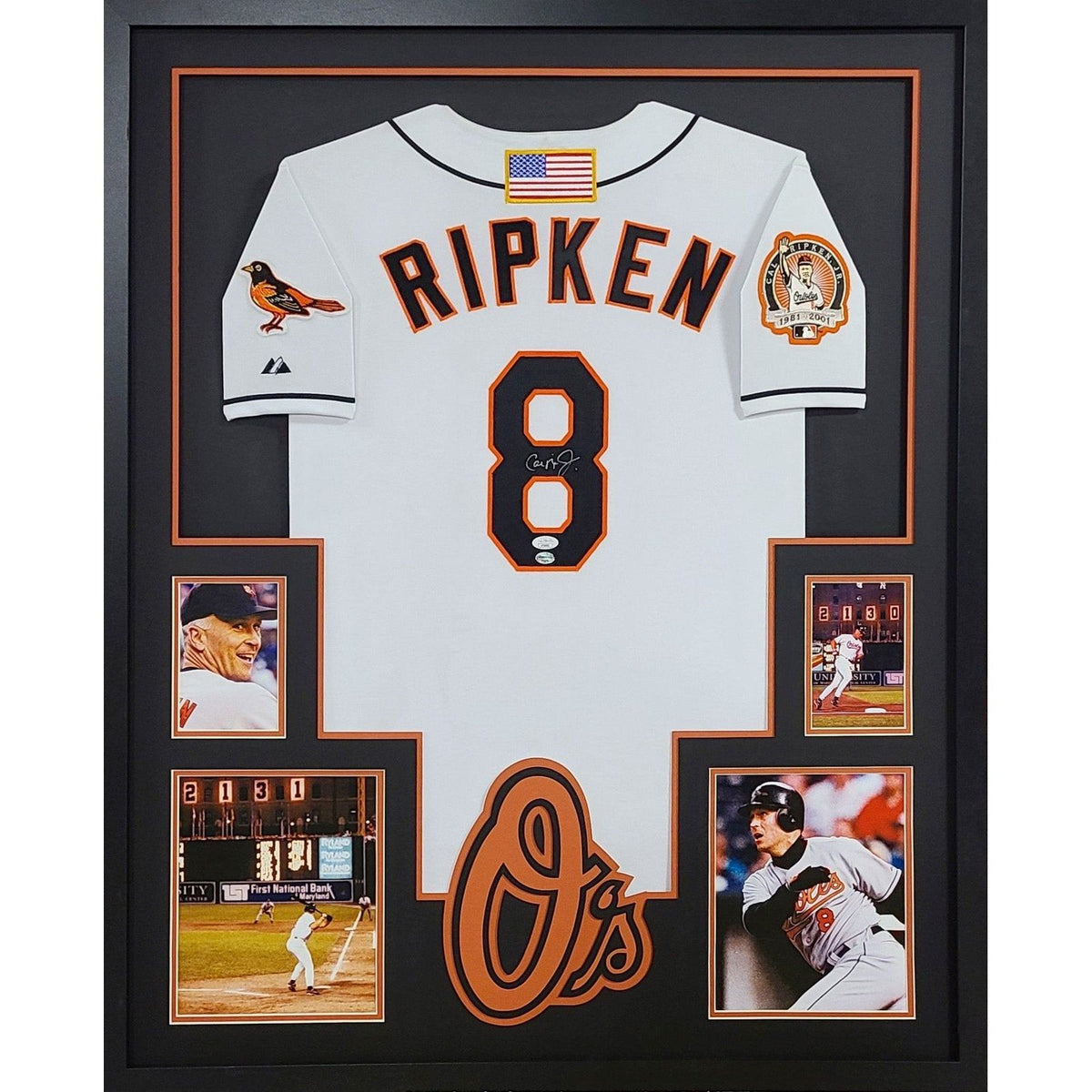 Cal Ripken Framed Signed Jersey JSA Autographed Baltimore Orioles