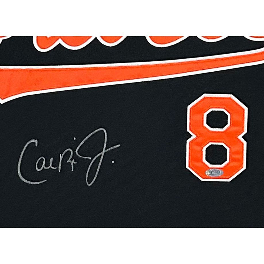 Cal Ripken Framed Signed Black Jersey Steiner Autographed Baltimore Orioles