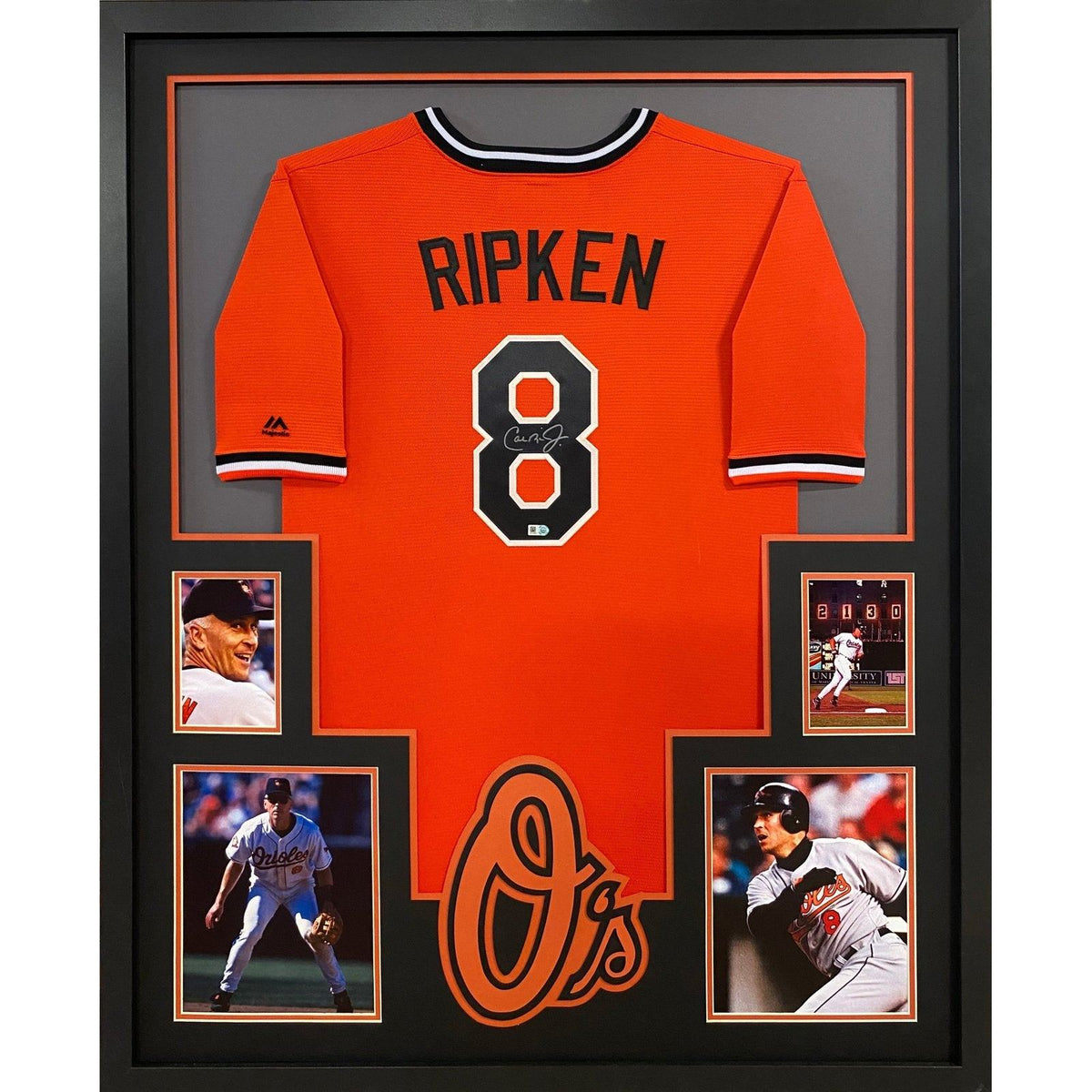 Cal Ripken Framed Signed Jersey MLB Authentication Autographed Baltimore Orioles