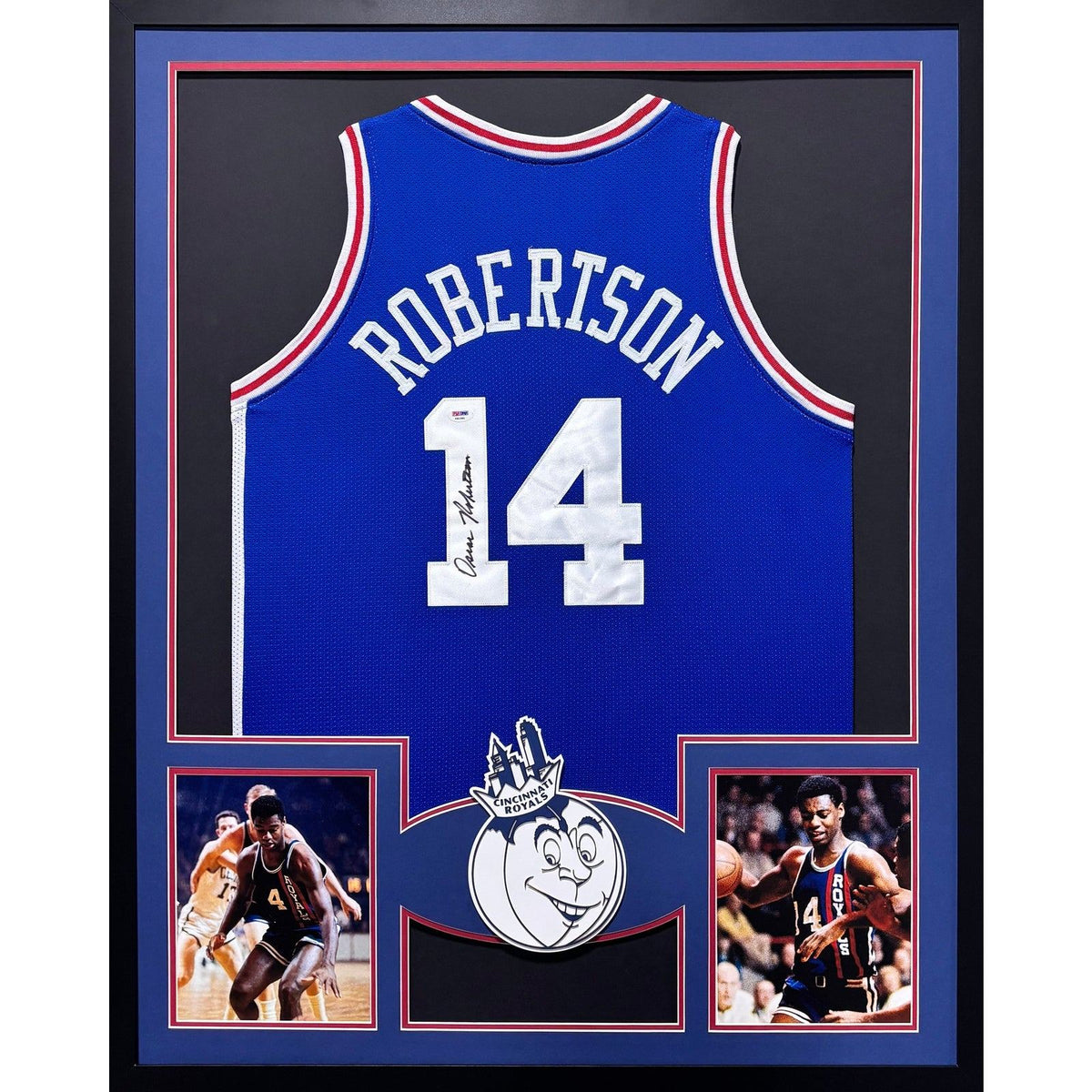 Oscar Robertson Framed Signed Jersey PSA/DNA Autographed Cincinnati Royals