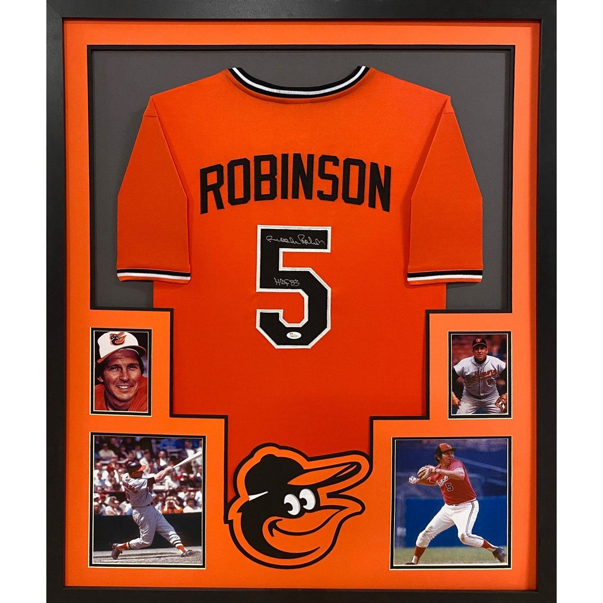 Brooks Robinson Signed Framed Orange Jersey JSA Autographed Baltimore Orioles