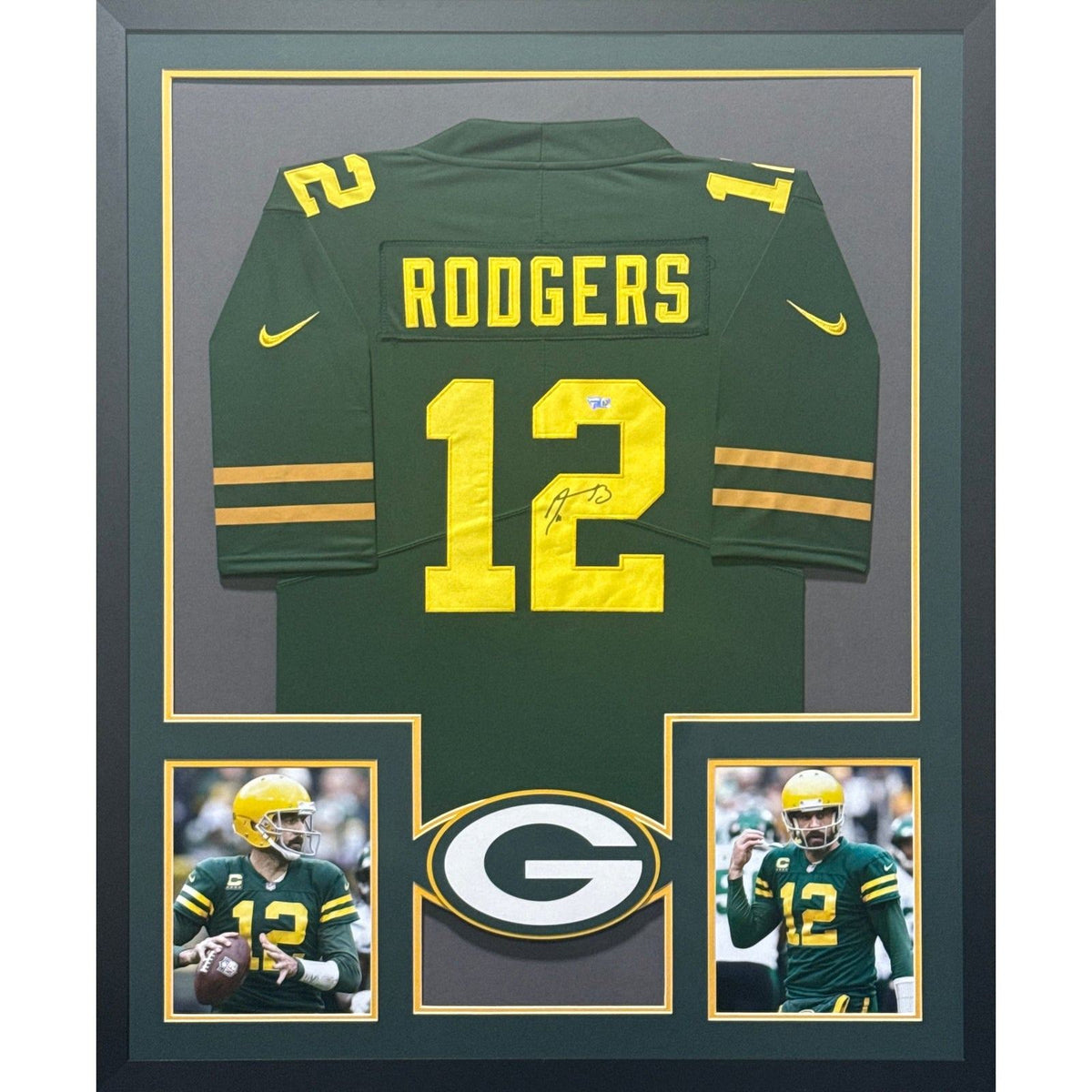 Aaron Rodgers Framed Signed Jersey Autographed Green Bay Packers CR Fanatics
