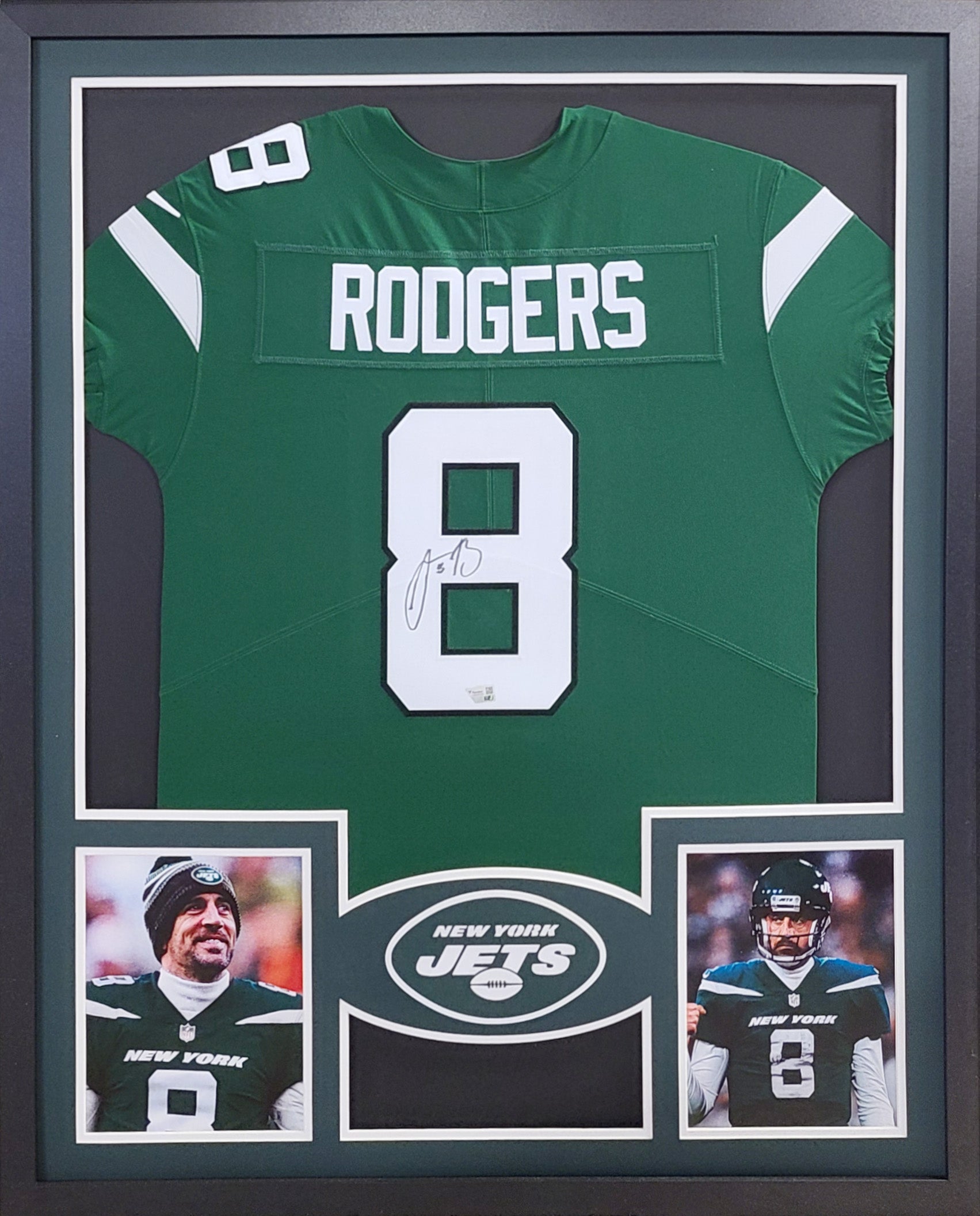 Aaron rodgers framed jersey online