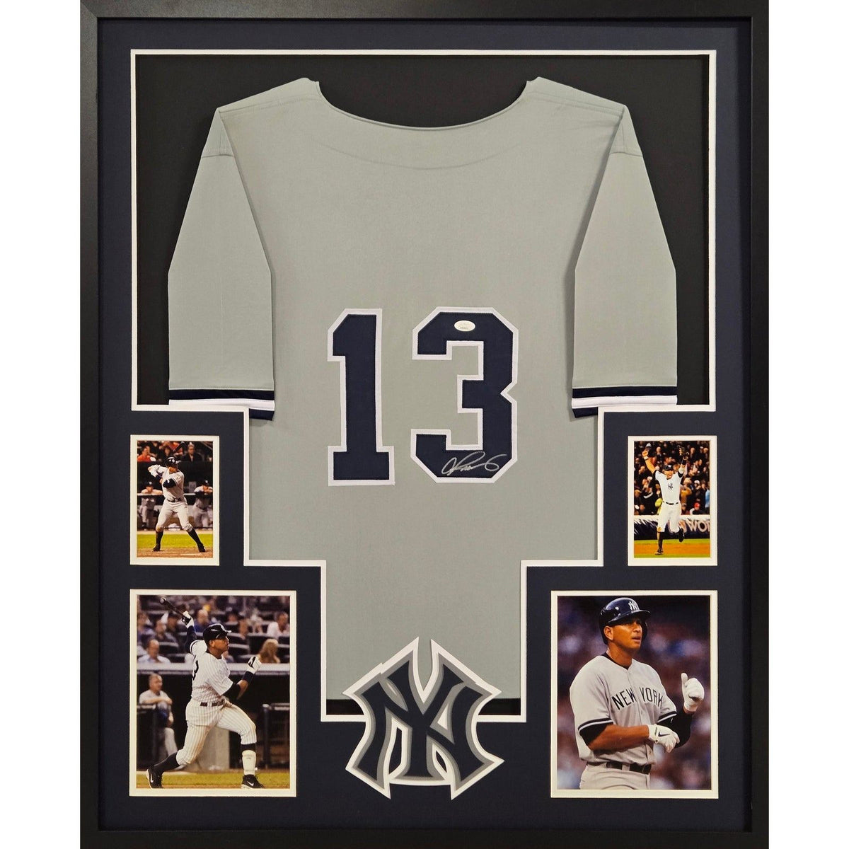 Alex Rodriguez Framed Signed Grey Jersey JSA Autographed NY Yankees