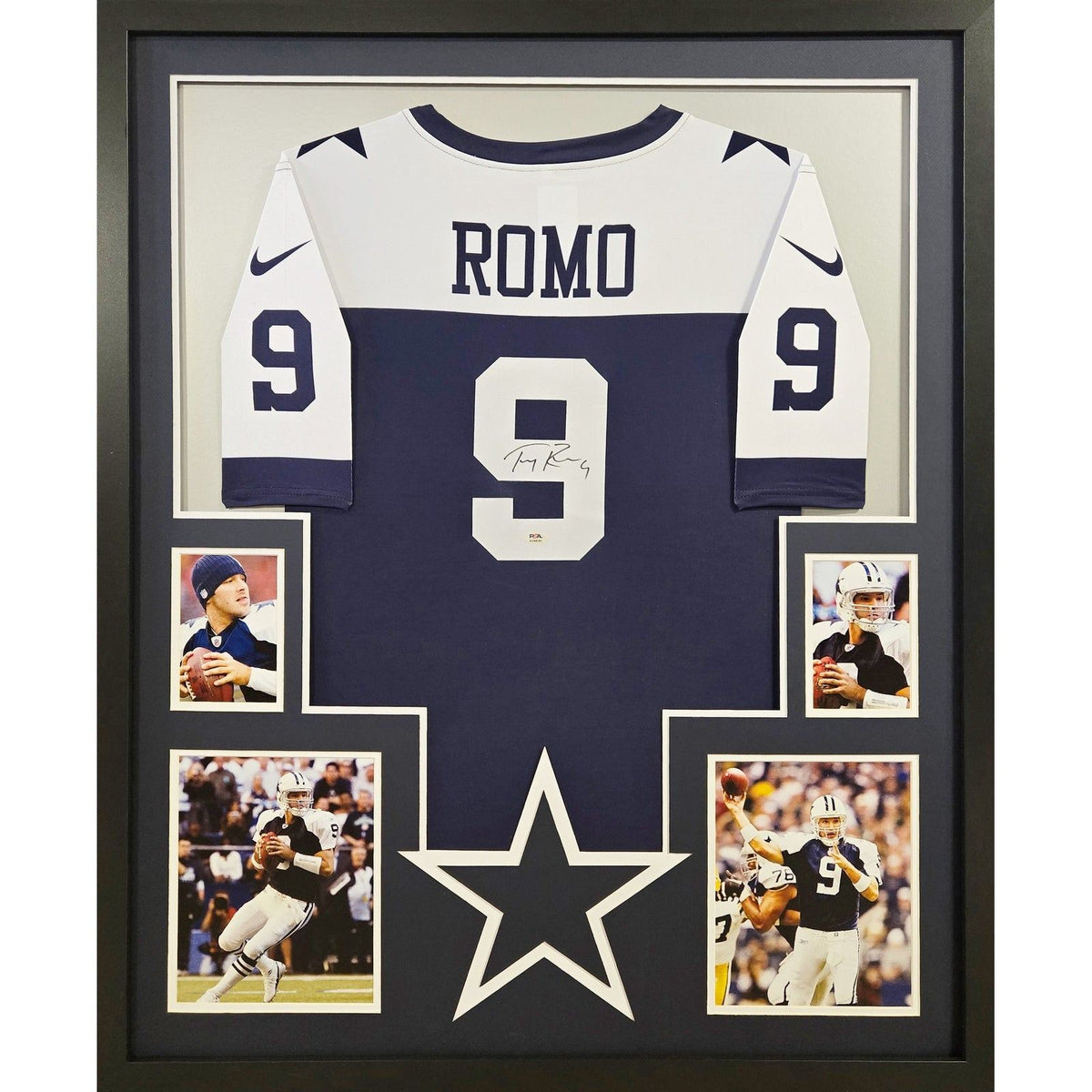 Tony Romo Framed Signed Jersey Autographed Dallas Cowboys PSA/DNA Nike