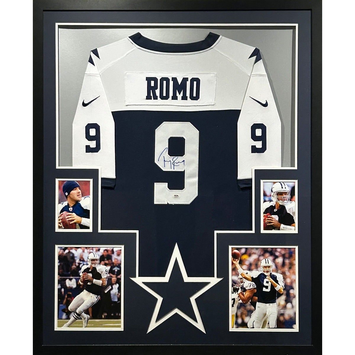 Tony Romo Framed Signed Jersey Autographed Dallas Cowboys PSA/DNA TR