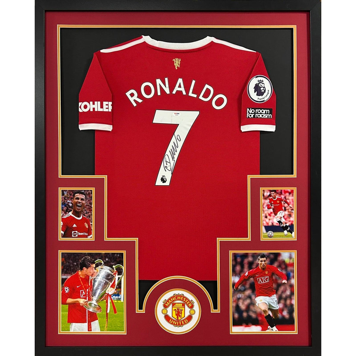 Cristiano Ronaldo Framed Signed Jersey Autographed Manchester United PSA/DNA