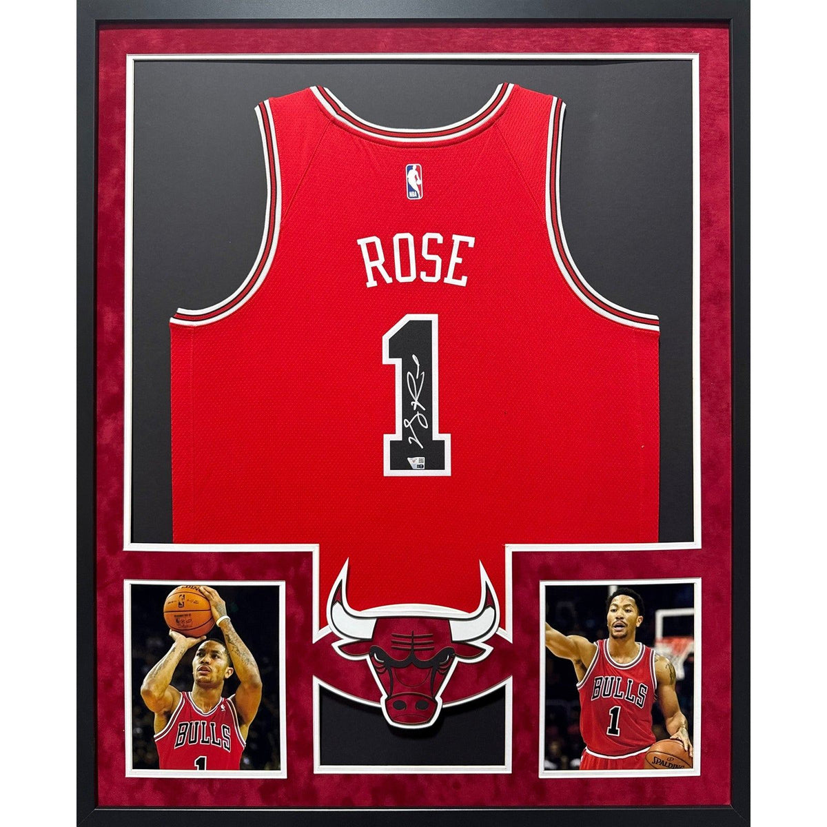 Derrick Rose Framed Jersey Fanatics Autographed Signed Chicago Bulls