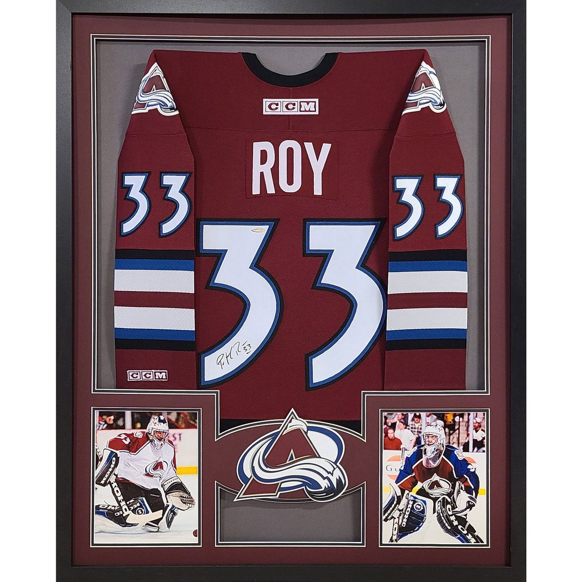 Patrick Roy Framed Jersey UDA UpperDeck Autographed Signed Colorado Avalanche