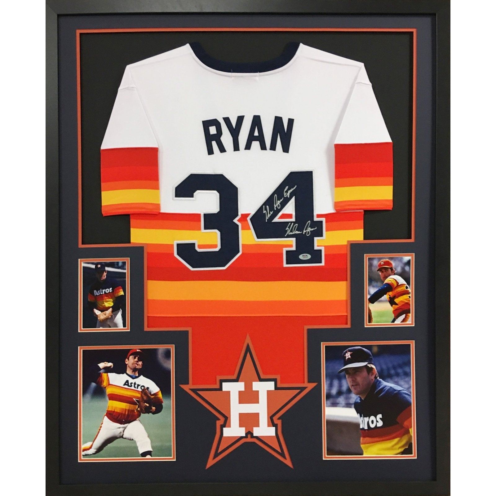 Nolan Ryan Framed Signed Jersey PSA/DNA Autographed Houston Astros