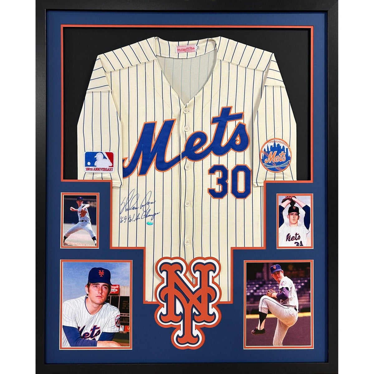 Nolan Ryan Framed Signed Jersey Tristar New York Mets Autographed
