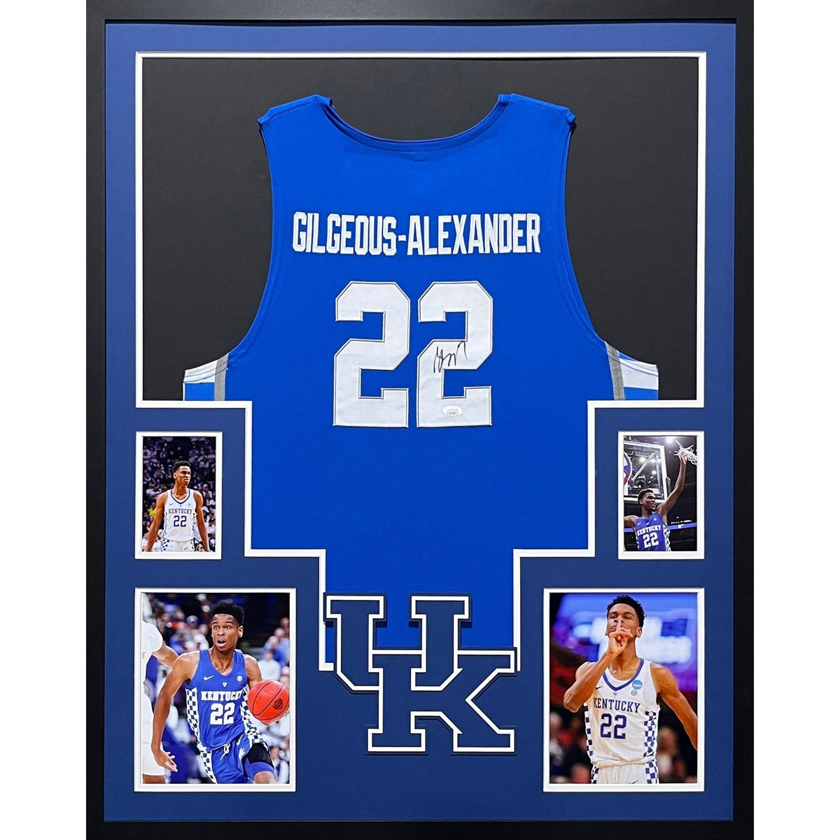 SGA Shai Gilgeous-Alexander Framed Kentucky Jersey Autographed Signed COA