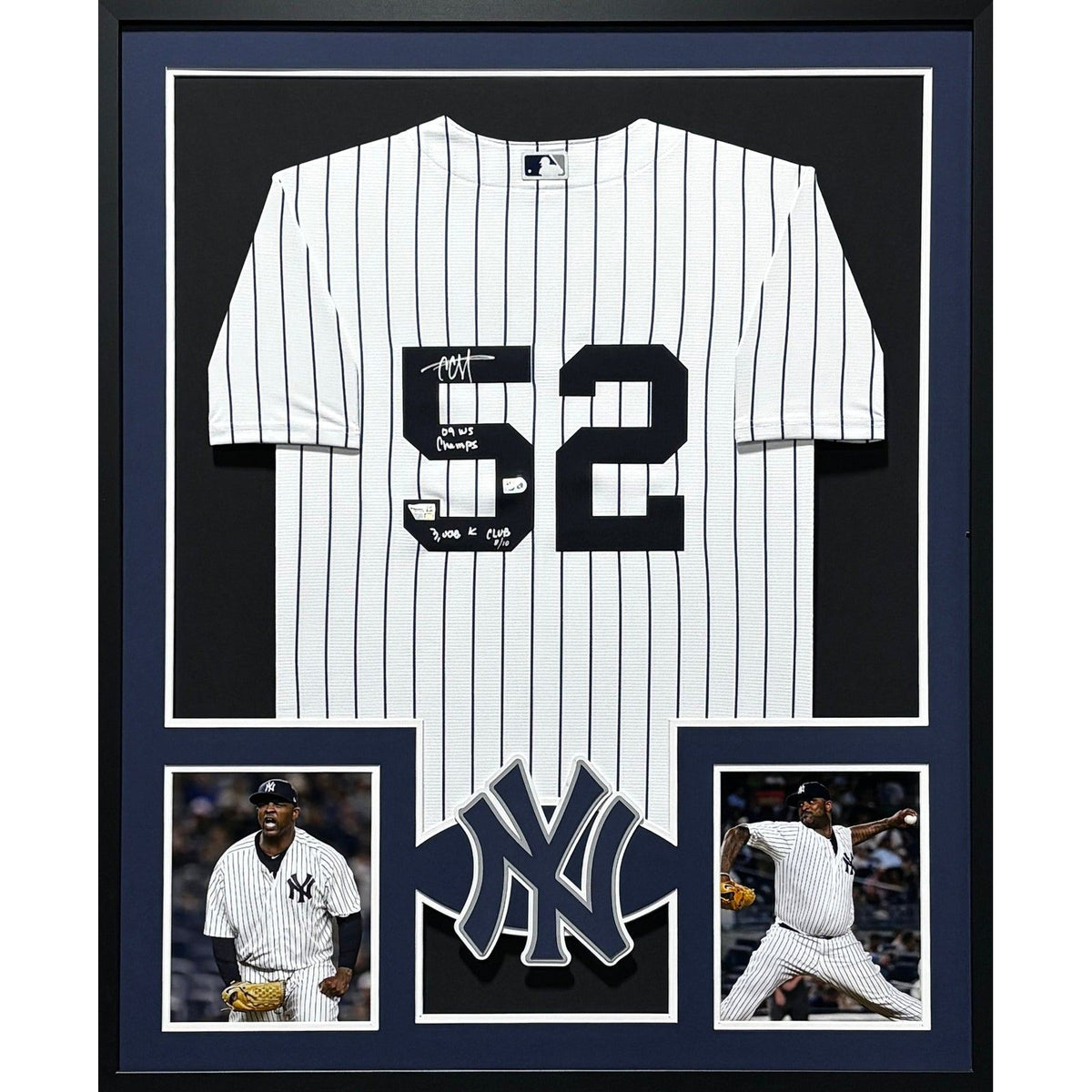 C.C. Sabathia Framed Signed Jersey Fanatics Autographed Yankees CC IH